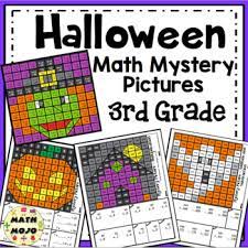 3rd Grade Halloween Math Mystery Pictures Halloween Color By Number Activities