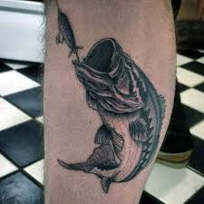 The fish are really just a part of the whole equation.the setting is also a huge part of why we love to fish. Tribal Bass Fish Tattoo Novocom Top