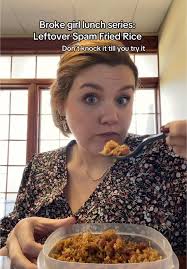 Weekly meal in our house #fyp #foryou #microinfluencer #spam #spamfriedrice  #brokegirllunch