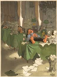 Messieurs Les Ronds De Cuir De Georges Courteline Illustration Albert Dubout Peinture