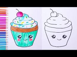 Super cute and easy cupcake to draw with happydrawings if you want to see more of my videos , click here : Easy Drawings How To Draw A Cupcake Youtube In 2021 Art Drawings For Kids Cupcake Drawing Easy Drawings For Kids