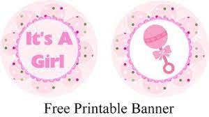 Free Printable Pink Baby Shower Banner And Cupcake Toppers Baby Shower Banner Pink Baby Shower Baby Shower