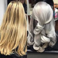 Blonde To Grey Hair Before And After Grey Hair Before And After Grey Blonde Hair Hair