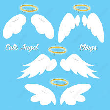 Pair of beautiful white angel wings isolated on transparent background, 3d realistic illustration. Cute Angel Wings Set Wings Angel Vector Png Transparent Clipart Image And Psd File For Free Download