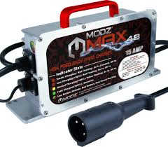 The club car 48 volt golf cart using four 12 volt batteries can be viewed by clicking on golf cart image below. Modz Max 48 Volt 15 Amp Smart Golf Cart Battery Charger Club Car Connector Westrock Battery Ltd