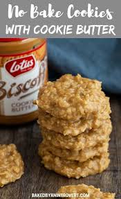 Cookie Butter No Bake Cookies Recipe No Bake Cookies Butter Cookies Biscoff Recipes