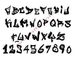 Graffiti Number Fonts Novocom Top