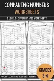 Develop An Understanding Of Place Value With These Engaging Worksheets Students Use Their Analytical Skills An Math Math Resources Comparing Numbers Worksheet