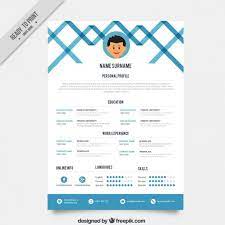 Los diseños de currículum creativos se recomienda para puestos de industrias en donde se valora la creatividad y distinción. Plantilla Del Curriculum Vitae Azul Creativa Vector Gratis