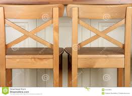 wooden bar stool and kitchen counter
