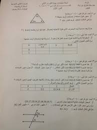 اسئلة امتحان مادة الرياضيات للصف الثاني متوسطة طارق بن زياد للبنين Facebook