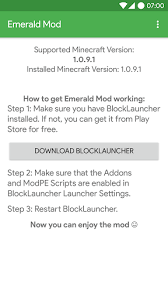 Google play app intelligence for unspeakable mods for minecraft. Emerald Mod For Minecraft Pe By Filea RÄƒzvan Theluckycoder Google Play United States Searchman App Data Information