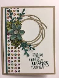 Start with a basic card design and then simply add additional supplies to change the look of the card. My Creative Corner Petal Palette Swirly Bird Dandelion Wishes Share What You Love Get Well Card Get Well Cards Flower Cards Floral Cards