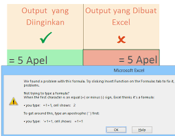 2 Cara Mencegah Excel Mengubah Tanda Menjadi Formula Computer 1001