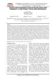 Please look for them carefully. Pdf Translation Techniques Used In Translating John Grisham S A Time To Kill Novel Into Indonesian