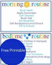 free printable morning and evening routine chart my frugal