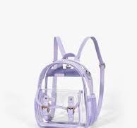 Lila's Clear Mini Backpacks - Stadium Aproved