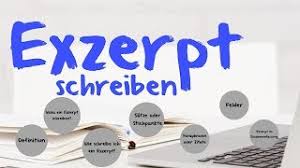 Exzerpte stammen aus einer zeit, in der quellen ausschließlich im. Exzerpt Einleitung Cute766