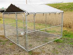 You can build a roof on an existing chain link dog kennel to remedy such situations. 10x10 Dog Kennel Cover