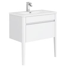 Alassio 800 Gloss White Wall Hung 1 Drawer Vanity Unit With Legs Victorian Plumbing Uk With Images Vanity Units White Wall Hanging White Walls