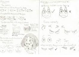 Horikoshi Art Style Guide Faces My Hero Academia Amino Art Style Art Art Drawings Simple