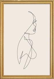 Liste de souhaits ajouter au comparateur. Affiche Avec Cadre En Bois Dore En Blanc Ivoire Noir 40x60 Femme I Maisons Du Monde