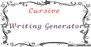 Fonts and letters to copy and paste. Cursive Writing Generator Psfont Tk