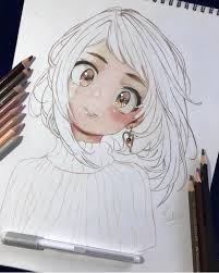 Uraraka By Keito Kun Visit Our Website For More Anime And Animeart Ochaco Uraraka Also Known Anime Drawings Anime Sketch Anime Artwork