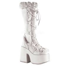 Shop the top 25 most popular 1 at the best prices! Sexy White Faux Fur Platform Goth Punk Knee Boots