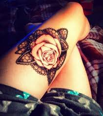See more ideas about lace tattoo, lace tattoo design, tattoo designs. 74 Superb Rose Tattoos On Thigh