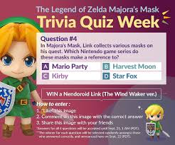 In this list, we've collected trivia questions from all categories, and you'll find the best general trivia questions to. Tokyo Otaku Mode Enter Our The Legend Of Zelda Majora S Mask Quiz Week Competition Throughout The Week We Will Post A Total Of 4 Questions Each Giving You The Chance To