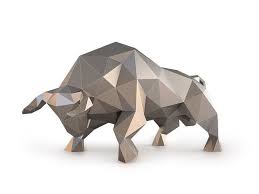 Low Poly Bull 3d Model Polygon Art Metal Art Projects Bull Art