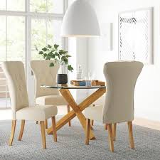 This type of wood(s) gives an elegant feel to the dining set. Wooden Dining Table Set With Four Chairs Modern Dining Room Furniture Grey Furniture Home Kitchen Cate Org