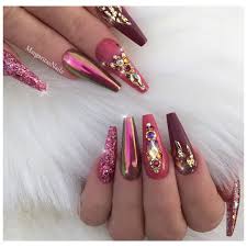 Pin On Margaritasnailz Acrylic nails rose gold gel foil & dusky pink gel polish.
