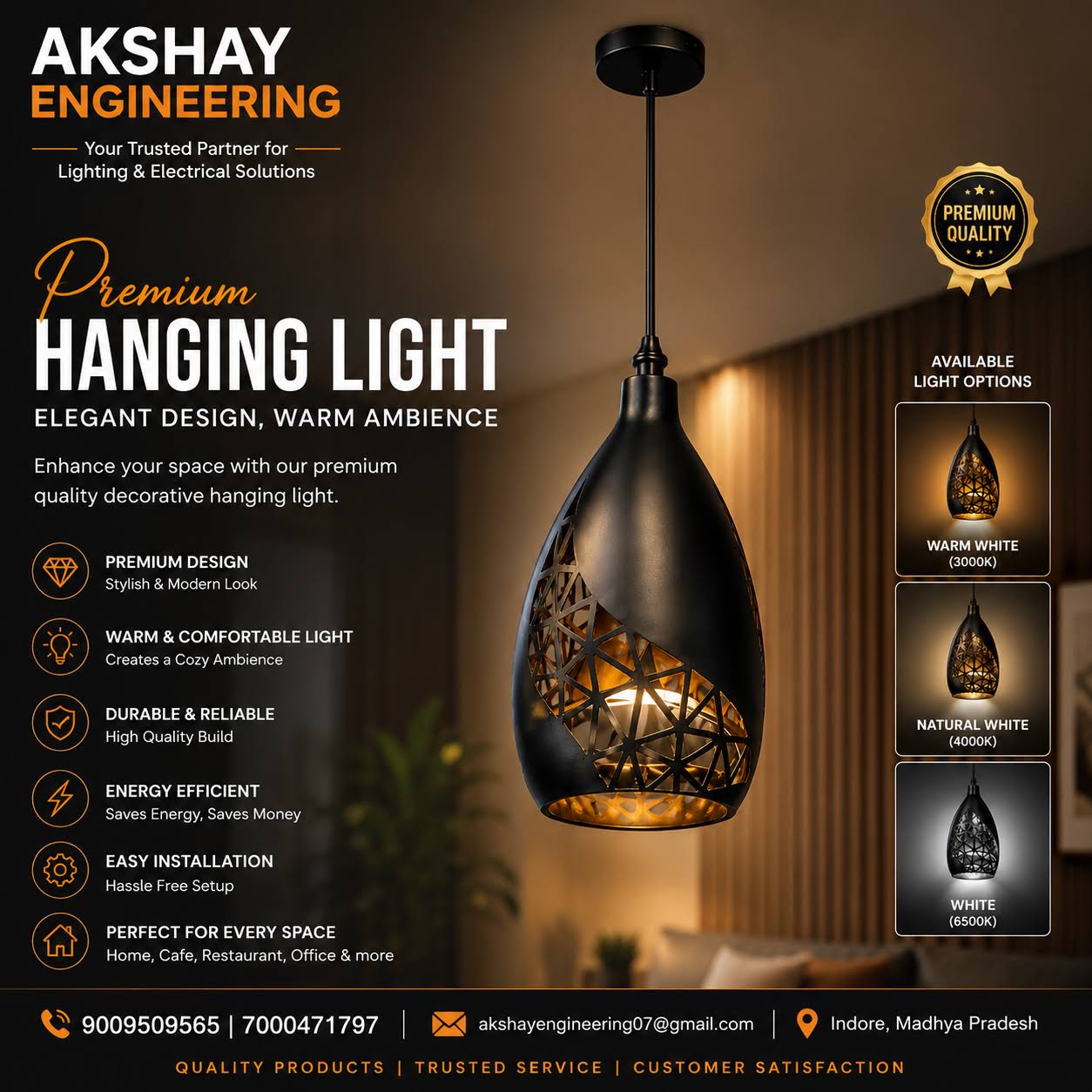 Decorative Hanging Light | LED Pendant Light | DOM Light L product image