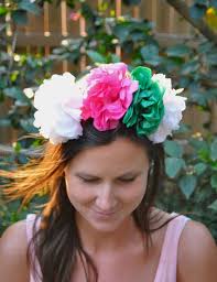 These can be all one color, or whatever color combination you choose. Diy Paper Flower Crown Tutorial Polka Dot Wedding