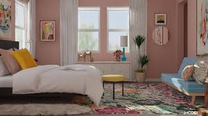 Choose from a wide selection of beds, nightstands, dressers and mirrors. Feminine Multicolor Mid Century Modern Bedroom Mid Century Modern Style Bedroom Design Ideas