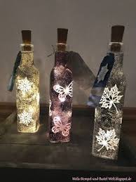 Stampin Up Deko Dekoration Flasche Licht Light Schmetterling Butterfly Schneeflocke Flockenzauber Flaschen Dekoration Weckglas Diy Flaschen Dekorieren