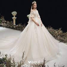 Maybe you would like to learn more about one of these? Viktorianischer Stil Champagner Durchsichtige Schwangere Brautkleider Hochzeitskleider 2020 Empire Rundhalsausschnitt Geschwollenes 3 4 Armel Ruckenfreies Applikationen