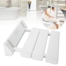 Tub transfer bench and sliding shower chair made of heavy duty non slip aluminum body and seat with adjustable seat height and cut out access holding weight capacity up to 400 lbs, gray. Folding Shower Seat Wall Mounted Fold Up Bathroom Stool Shower Seating Chair Wish