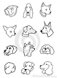 Royalty free clipart image black and white cartoon of a dog face. Dog Heads Collection Stock Vector Illustration Of Bulldog 18078612 Cartoon Dog Dog Face Dog Vector