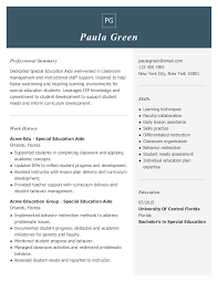 Cv format choose the right cv format for your needs. Special Education Teacher Resume Examples Jobhero