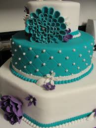Bianco Tiffany E Viola Bello Due Piani Sopra Cake Floral Cake Flower Cake
