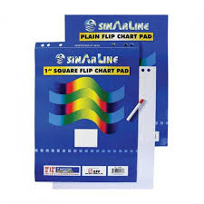 sinarline flip chart pad 25 sheets plain