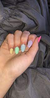 Acrylic Almond Pastel Spring Easter Nails Pastel Nails Easter Nails Nails