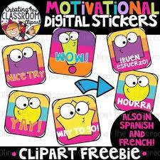 Free Digital Stickers Clipart Distance Learning Digital Sticker Teacher Stickers Distance Learning