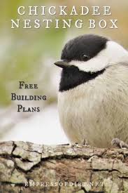 Birds Of Western North Carolina Book Make A Chickadee Nesting Box Free Plans Chickadee Bird Houses Bird House Plans