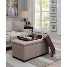A footstool, storage ottoman, or pouf is a piece of furniture that can be used as a place to prop up your feet or also as a seat. Storage Ottoman With Tray Target