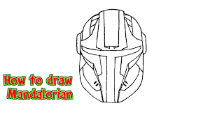First we outline the contours of the helmet. How To Draw The Mandalorian Helmet Easy Step By Step From Star Wars Youtube
