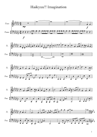 All credits goes to spyair and the arranger Haikyuu Imagination Sheet Music For Piano Flute Solo Musescore Com